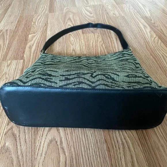 Bueno Women Shoulder Bag Green/Black Bag Hand Bag Fabric Bag - Picture 10 of 12